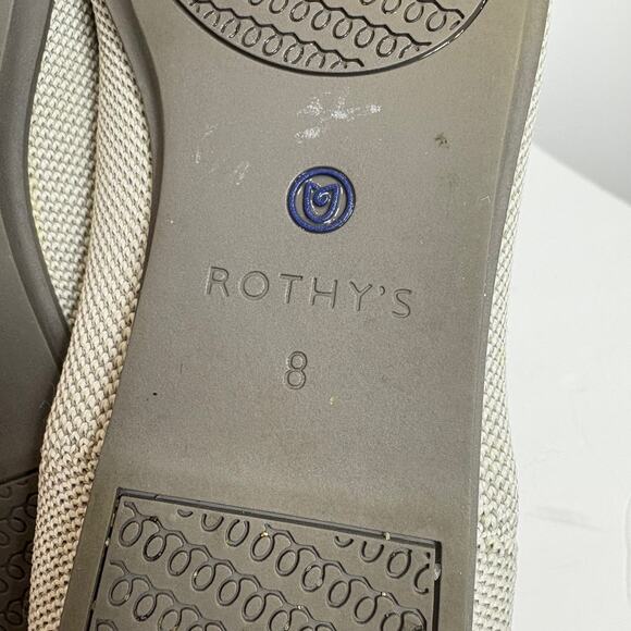 Rothy's The Flat Round Toe Ballet Flat Shoes -Retired Flax Birdseye-Women's Sz 8 - Picture 8 of 9